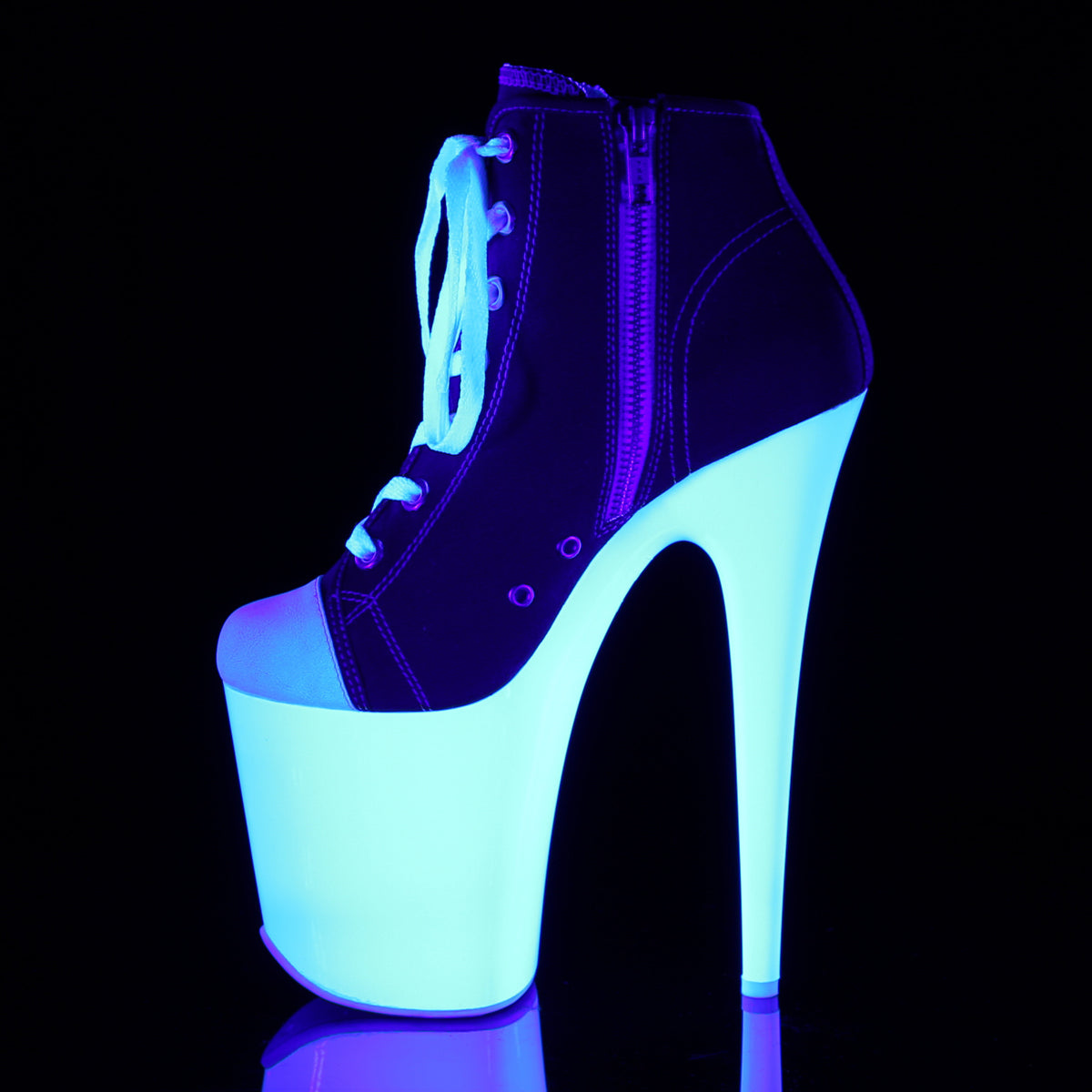 Pleaser Da donna FLAMINGO-800sk-02 Red Canvas/Neon Wht
