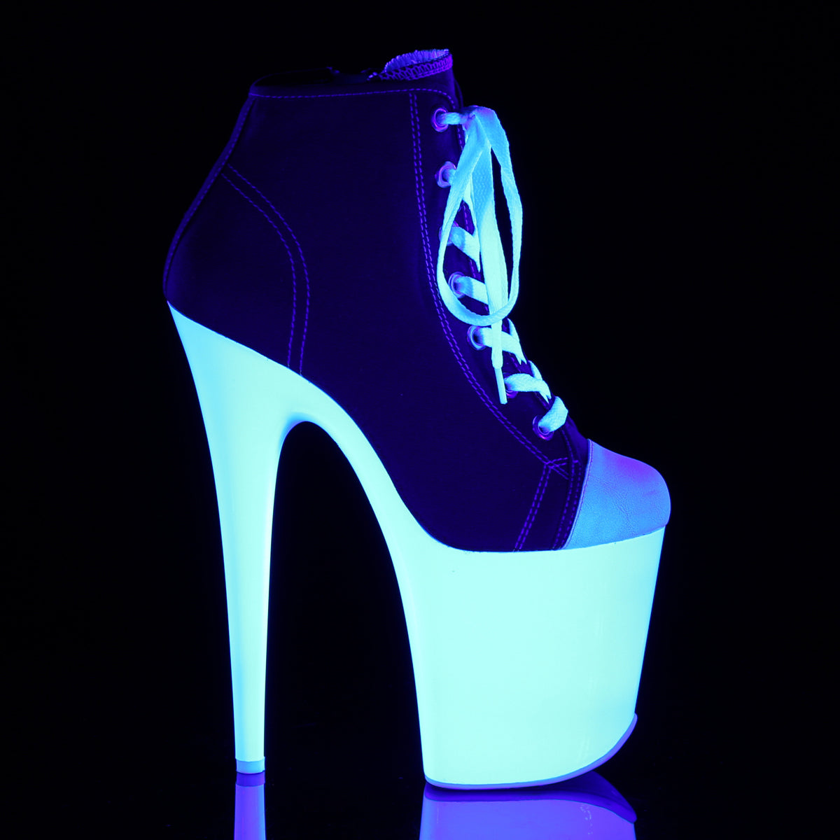 Pleaser Da donna FLAMINGO-800sk-02 Red Canvas/Neon Wht