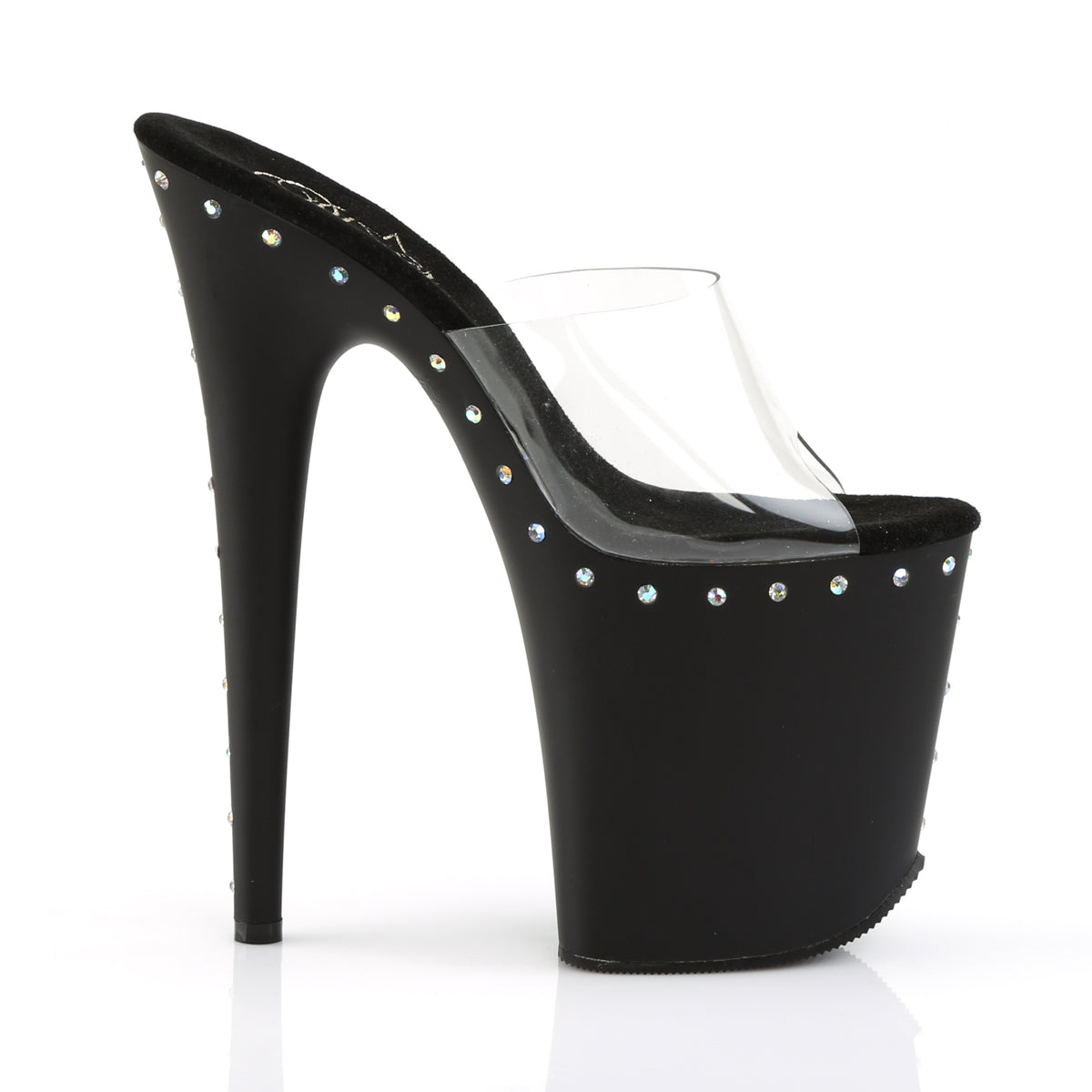Pleaser Sandali da donna FLAMINGO-801Abls CLR / BLK opaco