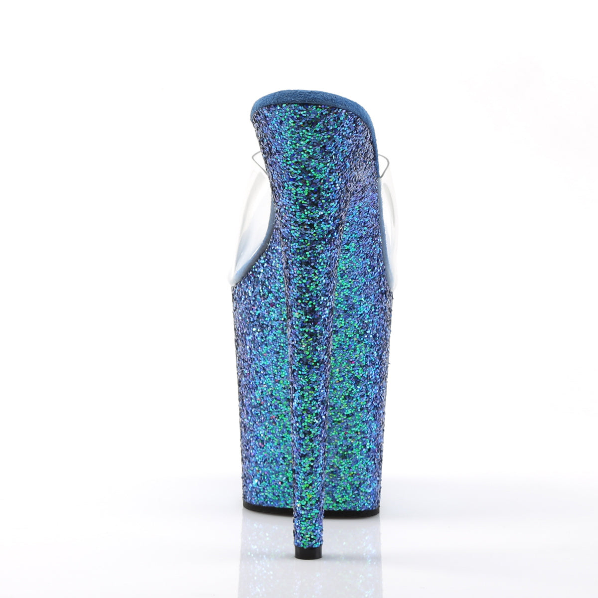 Pleaser Sandali da donna FLAMINGO-801lg CLR / Blue Holo glitter