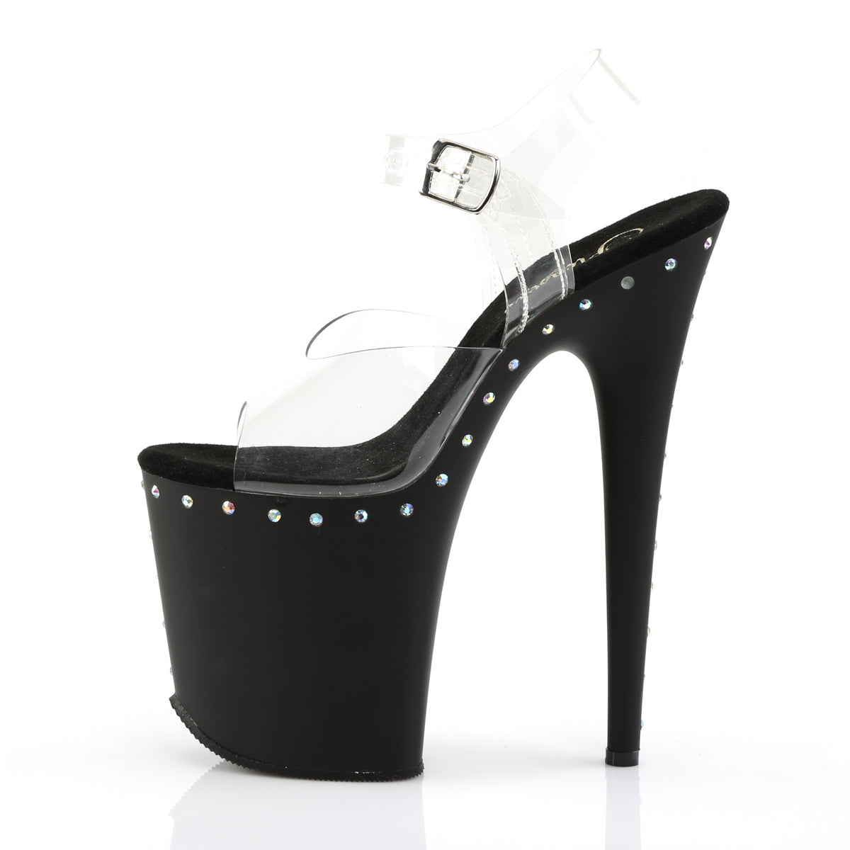 Pleaser Sandali da donna FLAMINGO-808Abls CLR / BLK opaco