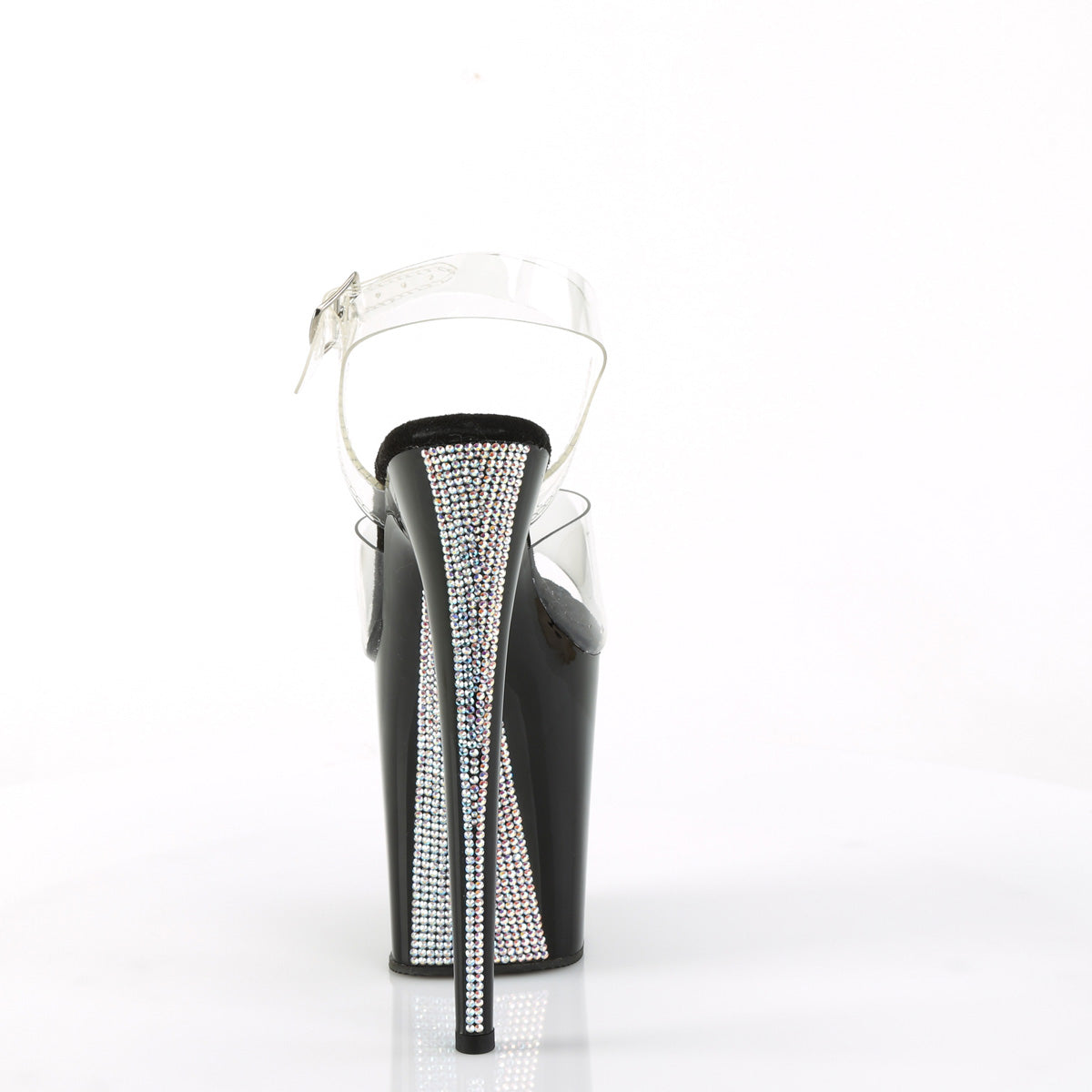 Pleaser Sandali FLAMINGO-808CRS-2 CLR / BLK-SLV Rs