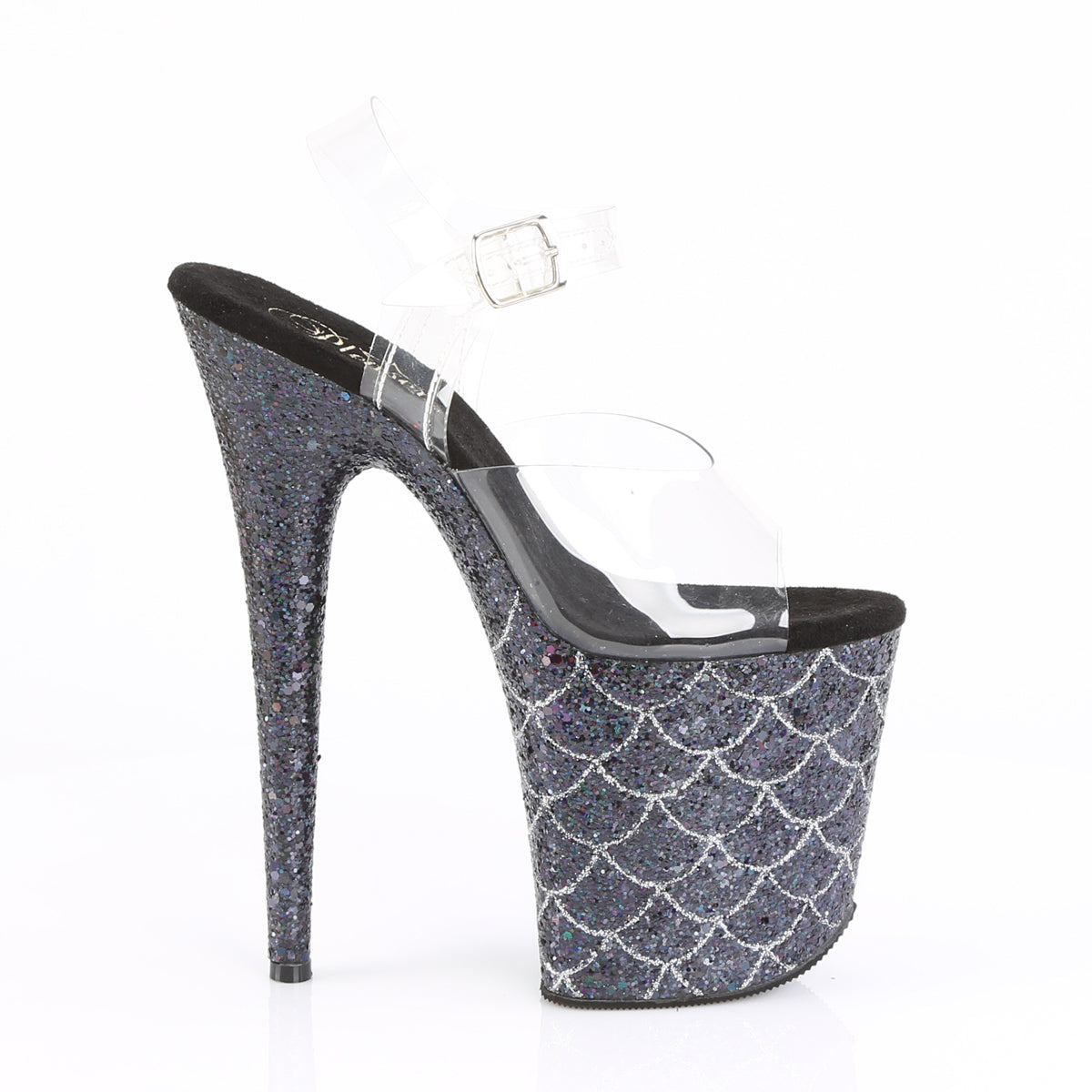 Pleaser Sandali da donna FLAMINGO-808mslg clr / blk multi glitter