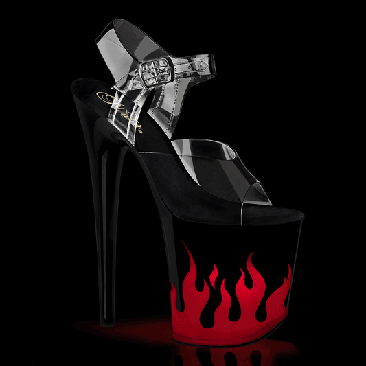 Pleaser  Sandali FLAMINGO-808nlfl clr/blk-rosso