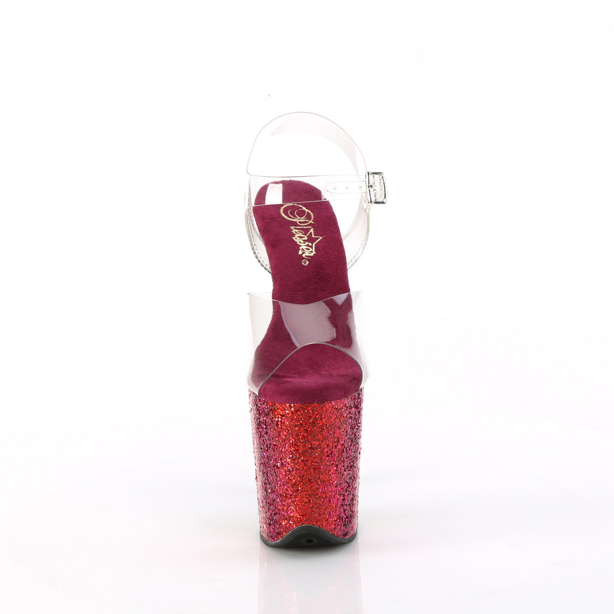 Pleaser FLAMINGO-808RBG Clr/Rainbow Glitter