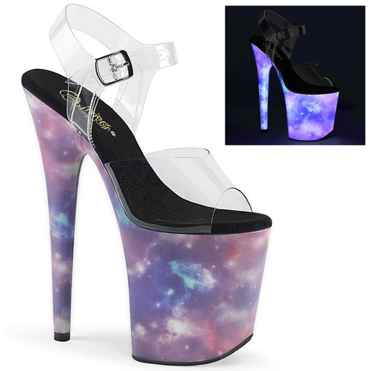Pleaser Sandali da donna FLAMINGO-808refl clr / viola-blu riflettente