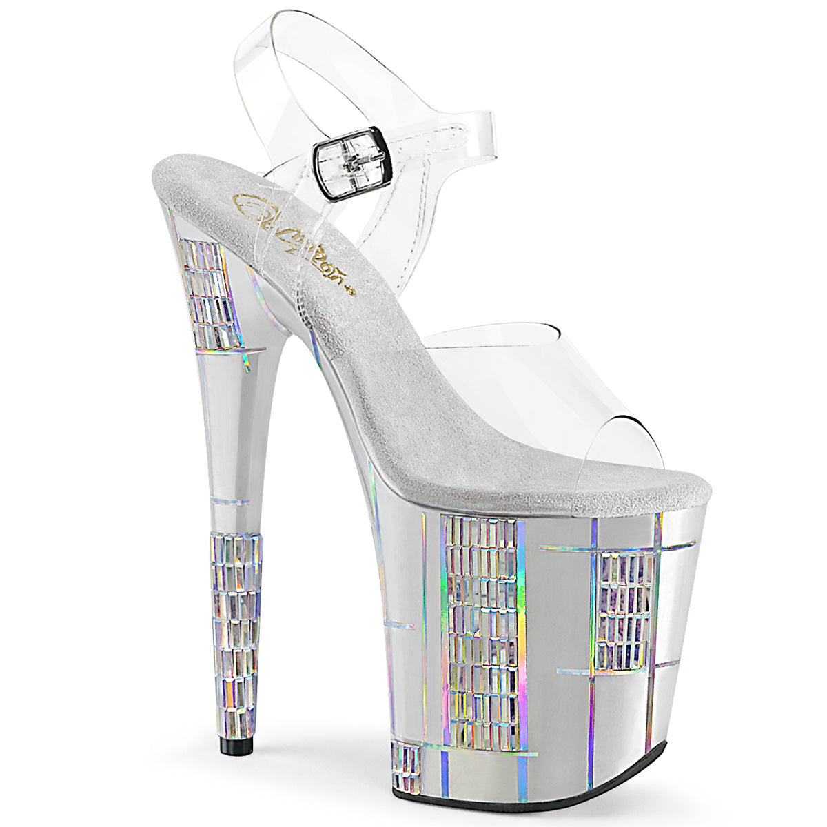 Pleaser Sandali da donna FLAMINGO-808Shape-2 CLR / SLV