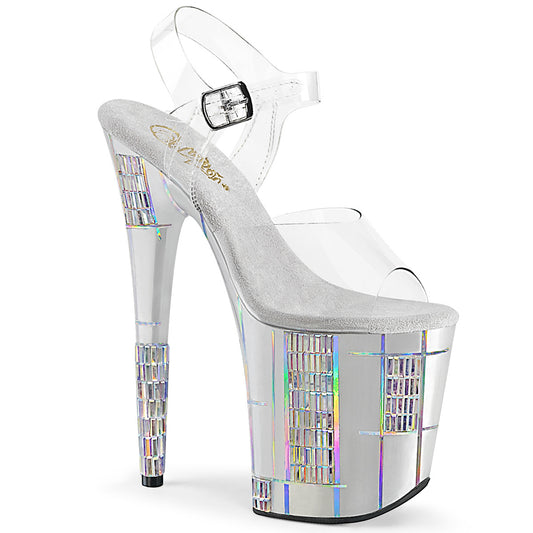 Pleaser Sandali da donna FLAMINGO-808Shape-2 CLR / SLV