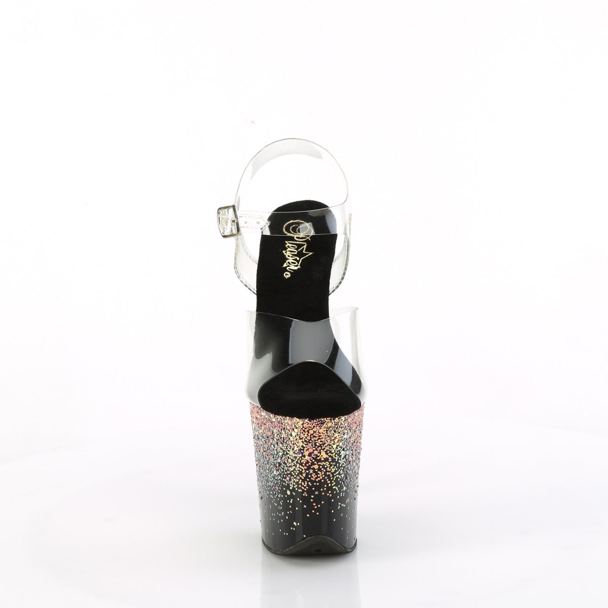 Pleaser FLAMINGO-808SS CLR/BLK-Dusty Blush Multi