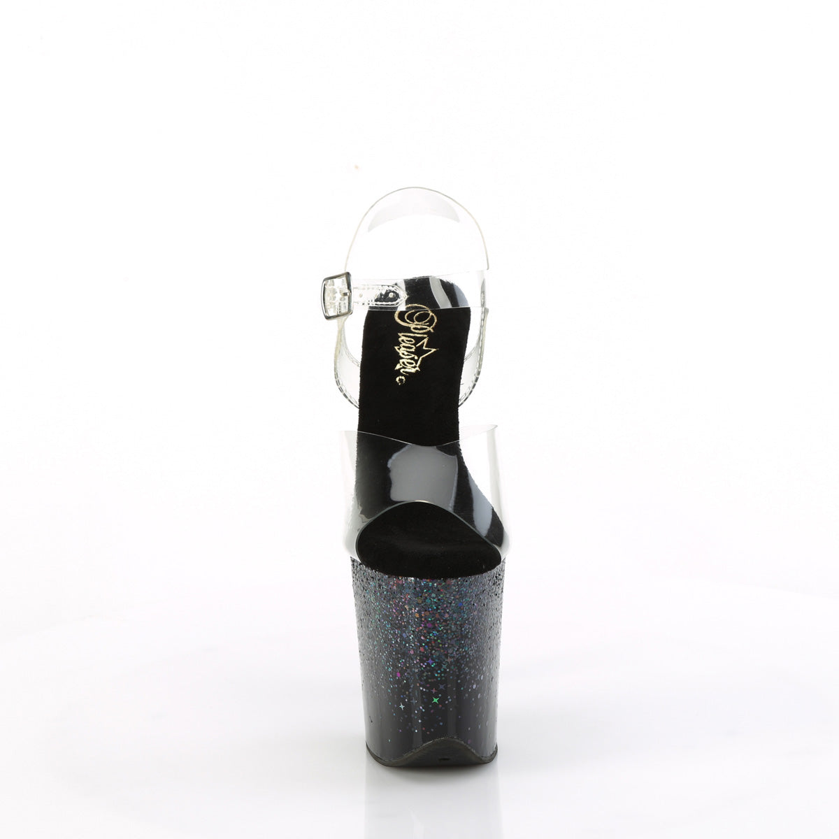 Pleaser FLAMINGO-808SS Clr/Blk Multi Glitter