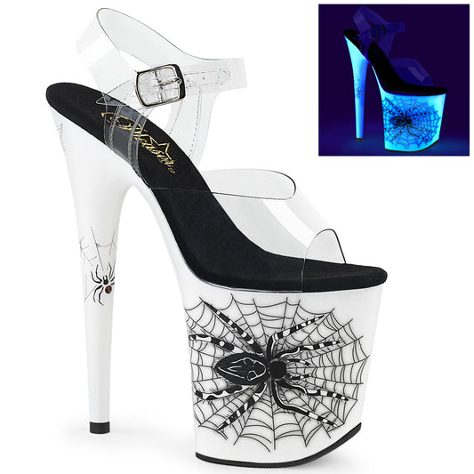 Pleaser Sandali da donna FLAMINGO-808SW CLR / NEON BIANCO