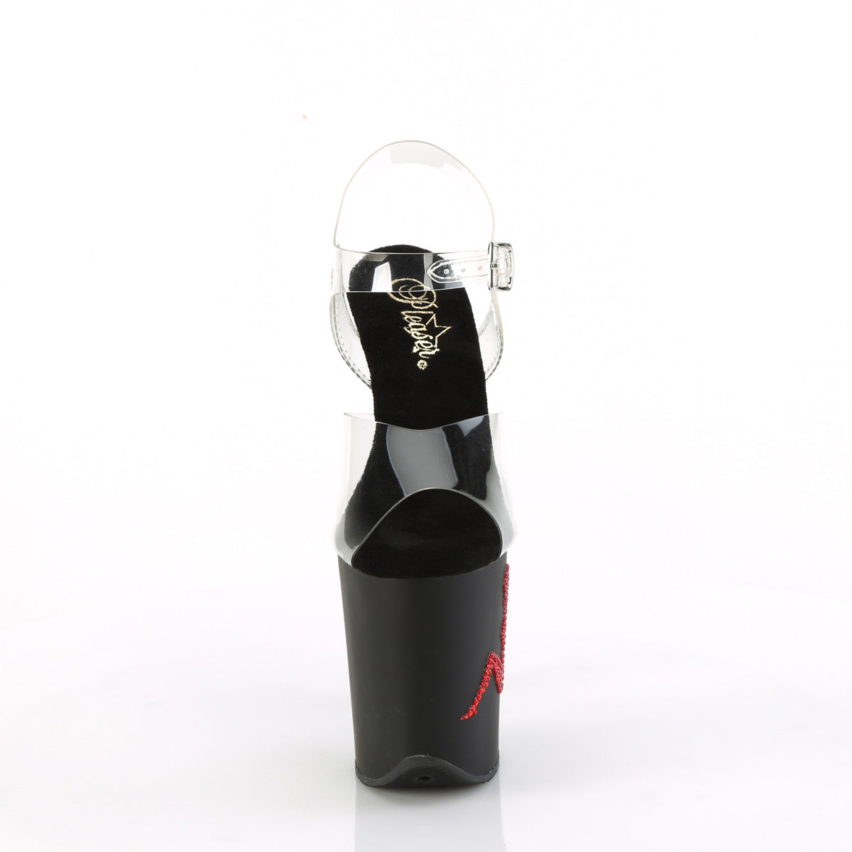 Pleaser FLAMINGO-808TGRS Clr/Blk-Red