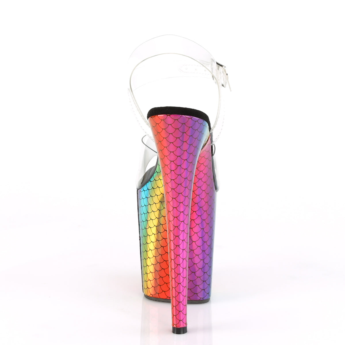 Pleaser Sandali da donna FLAMINGO-808WR CLR / Laser Rainbow Hologram avvolto