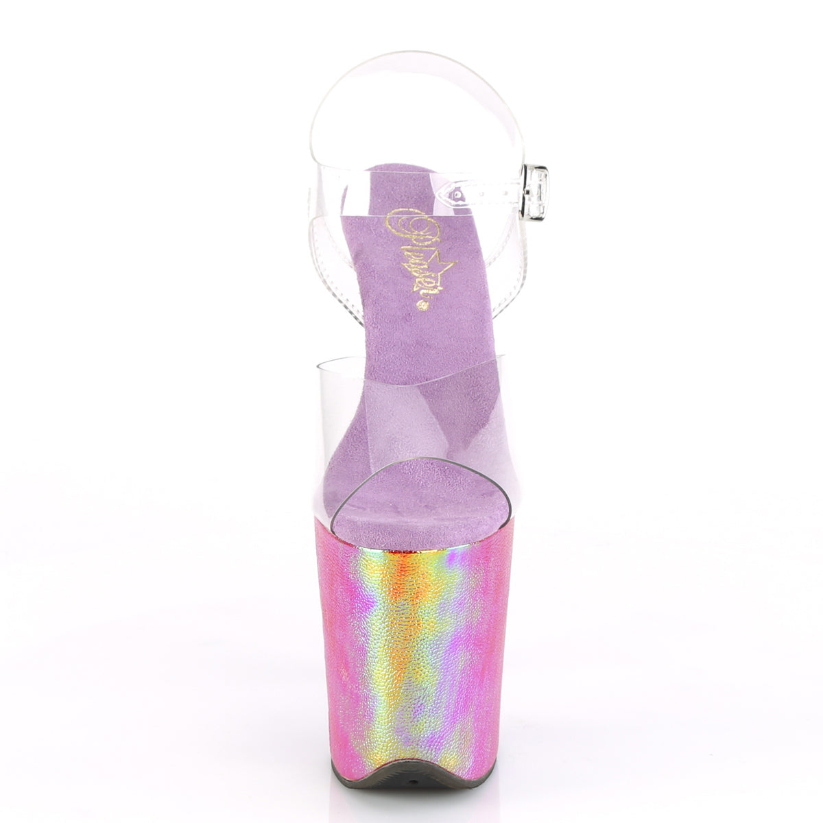 Pleaser Sandali da donna FLAMINGO-808WR CLR / Hologram viola avvolto
