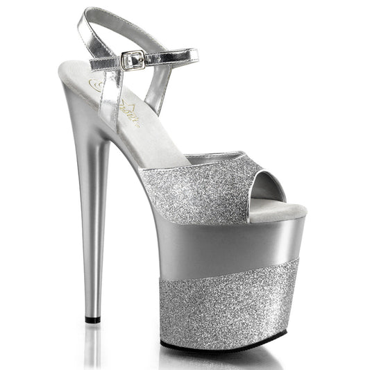 Pleaser Sandali da donna FLAMINGO-809-2G SLV GLTR / SLV-GLTR