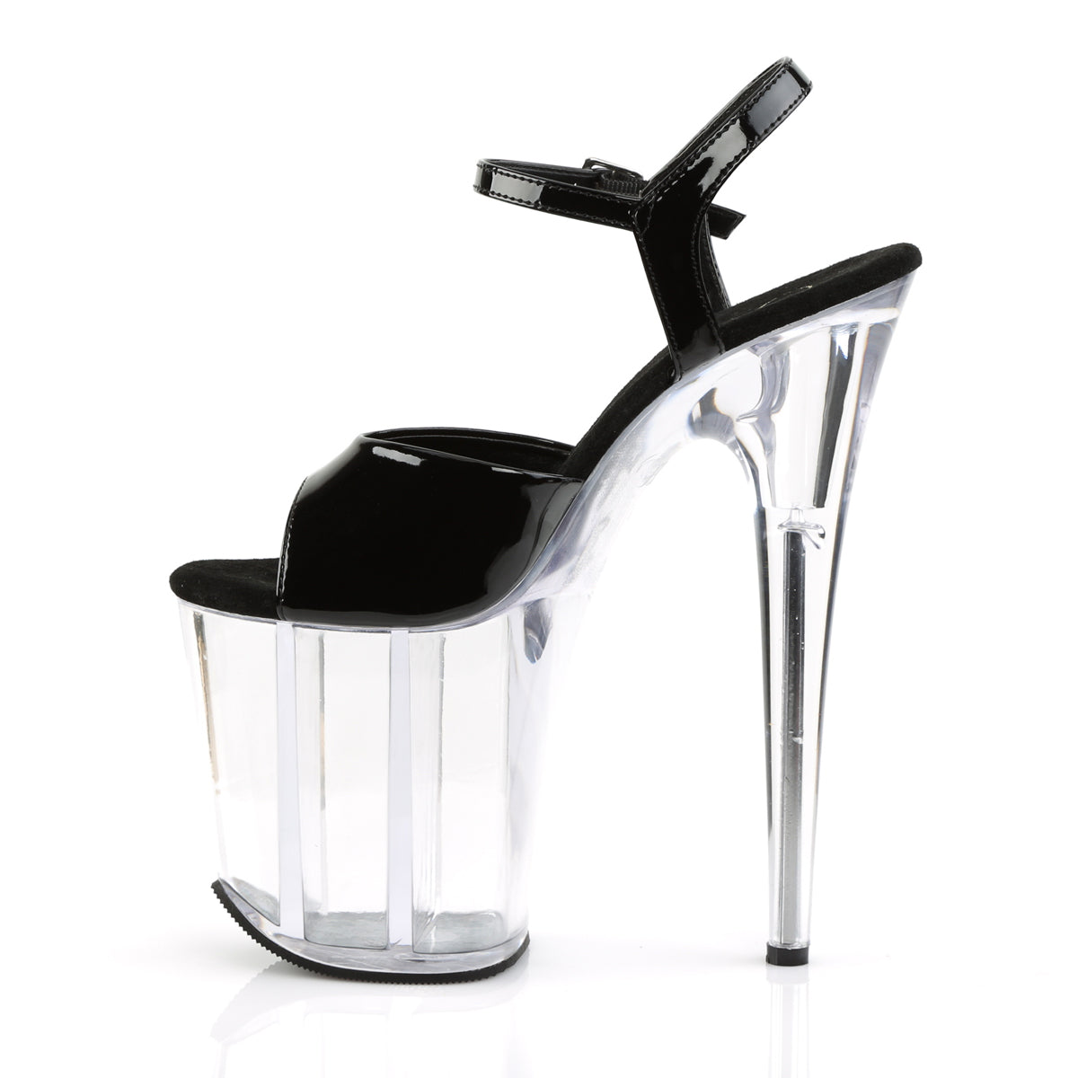 Pleaser Sandali da donna FLAMINGO-809 BLK PAT / CLR