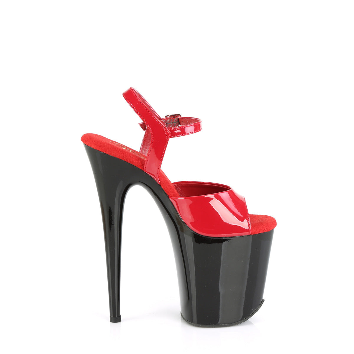 Pleaser Sandals FLAMINGO-809 Red Pat/Blk