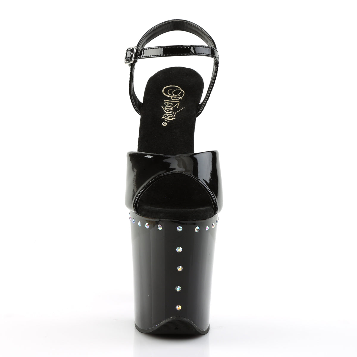 Pleaser Sandali da donna FLAMINGO-809ABLS BLK PAT / BLK