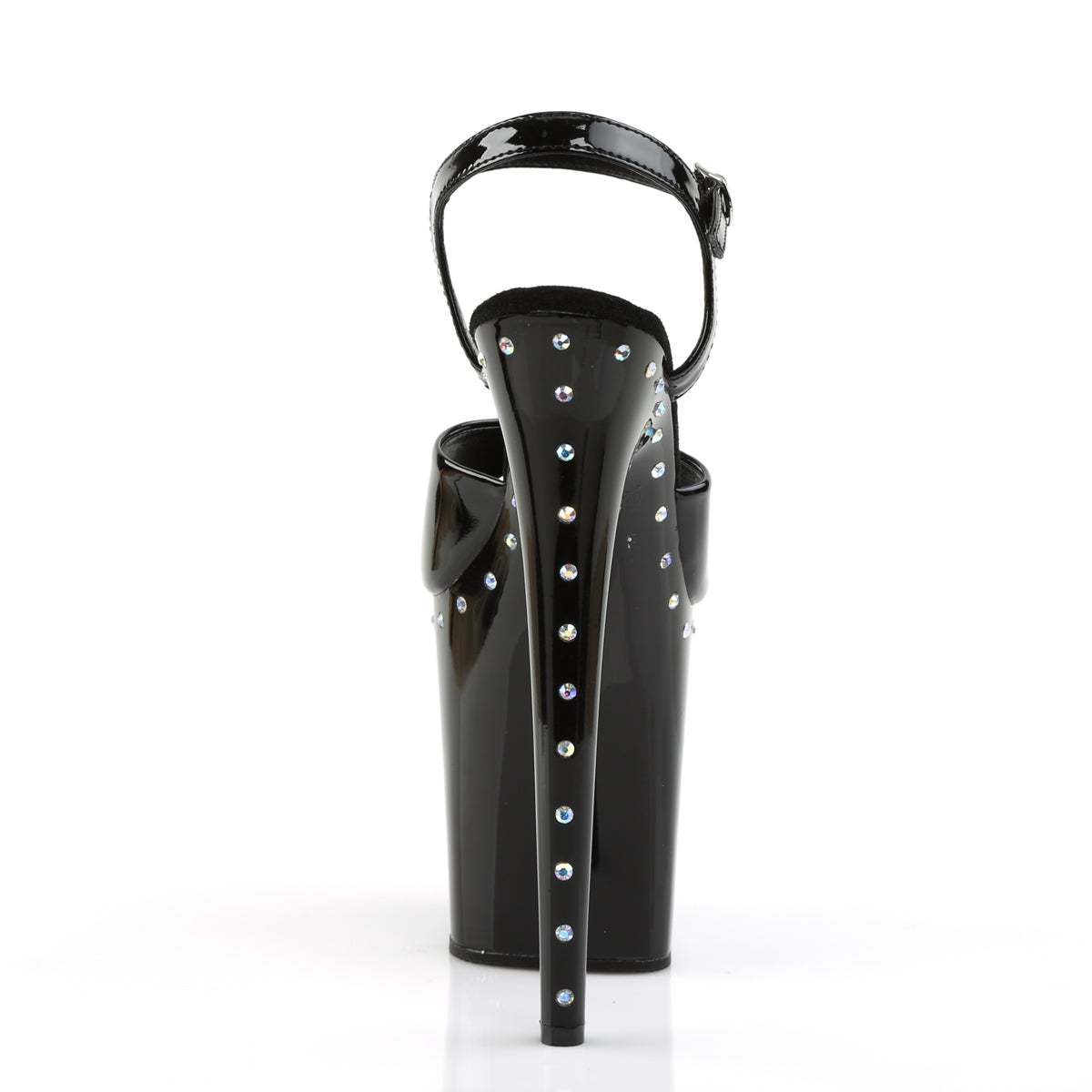 Pleaser Sandali da donna FLAMINGO-809ABLS BLK PAT / BLK