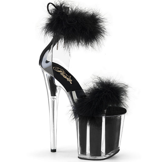 Pleaser   FLAMINGO-824f clr-blk pelliccia/m