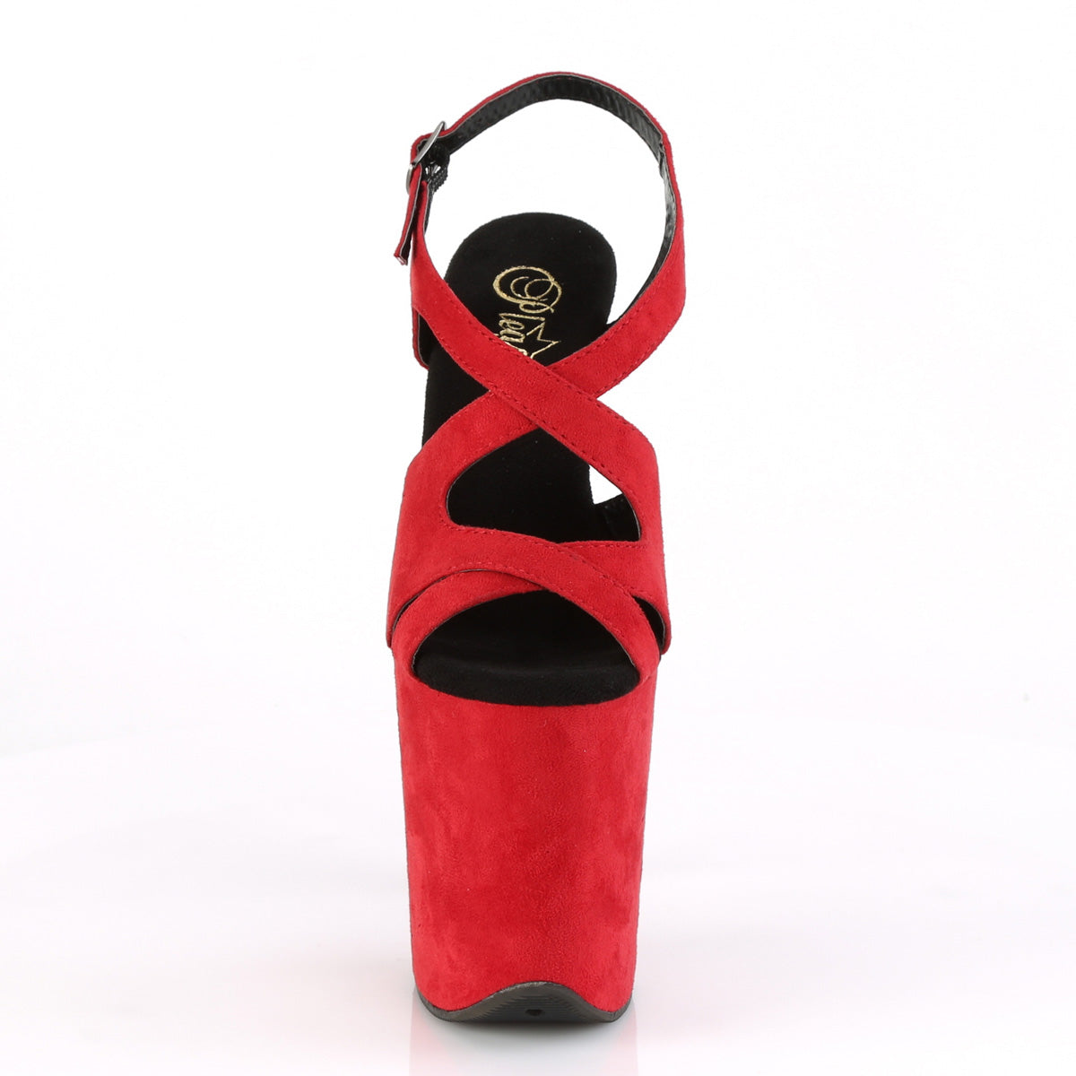 Pleaser Sandali da donna FLAMINGO-831FS RED FAUX SOMEDE / ROSSO SUEGATO FAUX