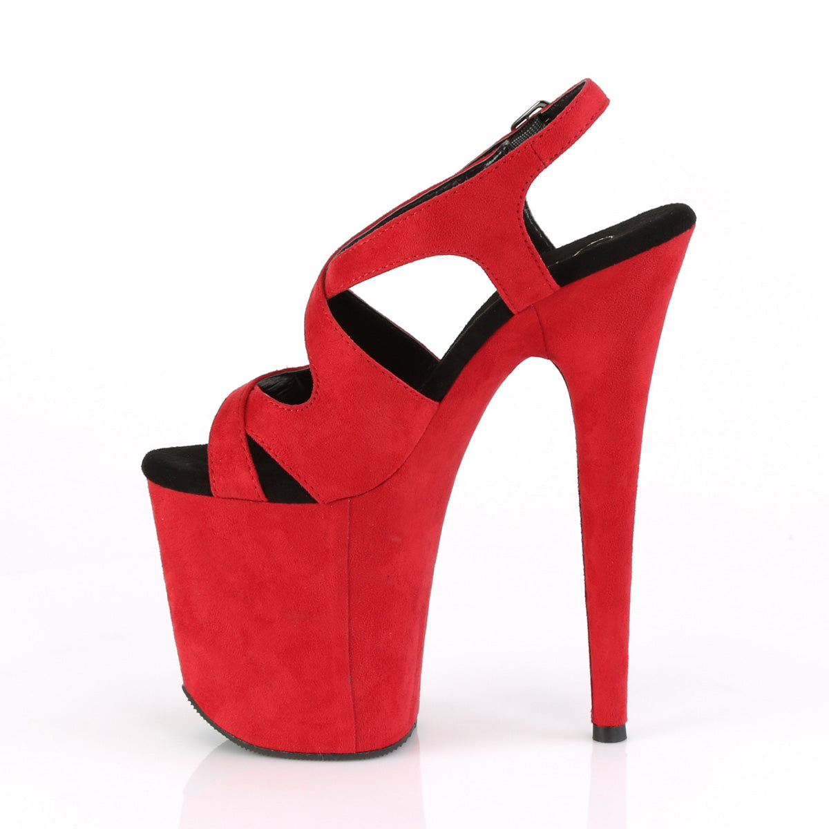 Pleaser Sandali da donna FLAMINGO-831FS RED FAUX SOMEDE / ROSSO SUEGATO FAUX