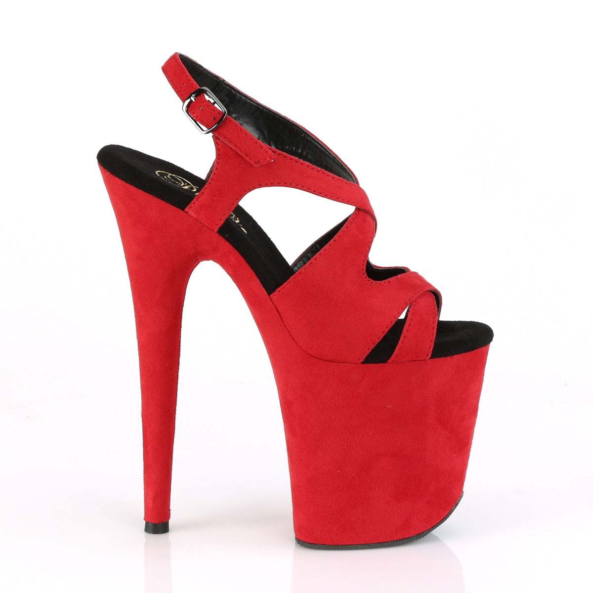 Pleaser Sandali da donna FLAMINGO-831FS RED FAUX SOMEDE / ROSSO SUEGATO FAUX