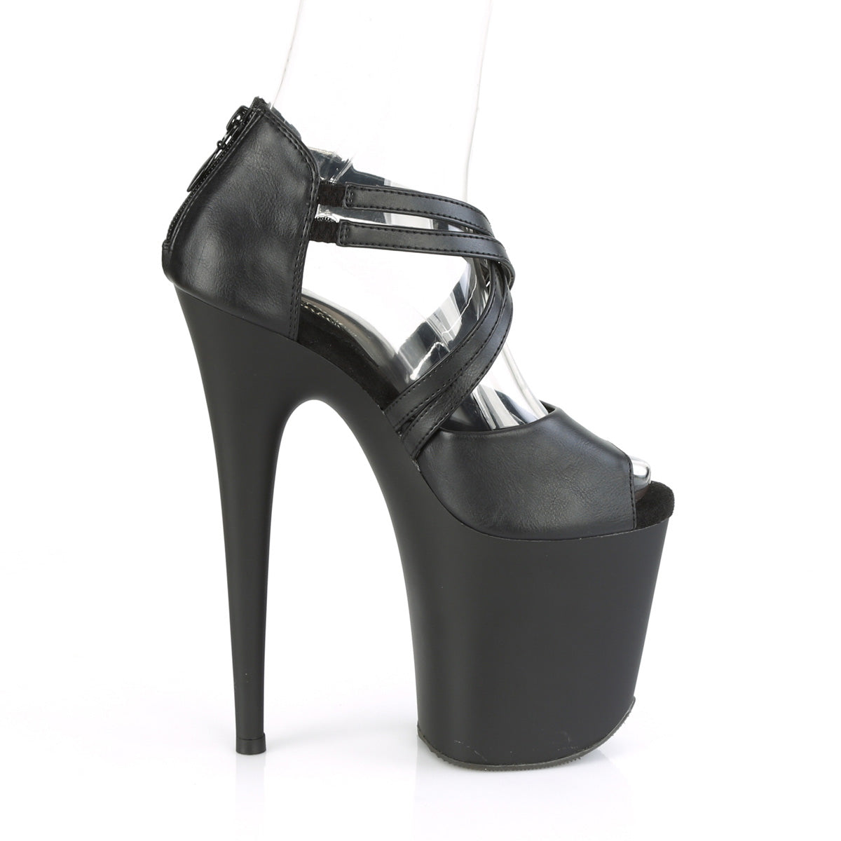 Pleaser Sandali da donna FLAMINGO-865 BLK Pelle ecopelle / Blk Matte