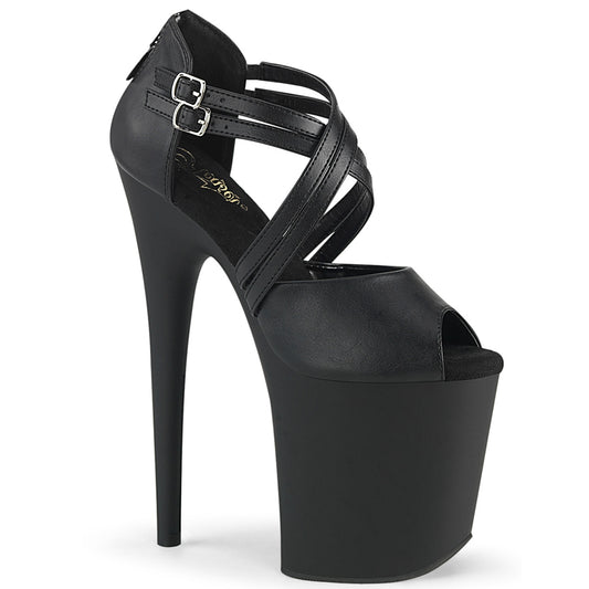 Pleaser Sandali da donna FLAMINGO-865 BLK Pelle ecopelle / Blk Matte
