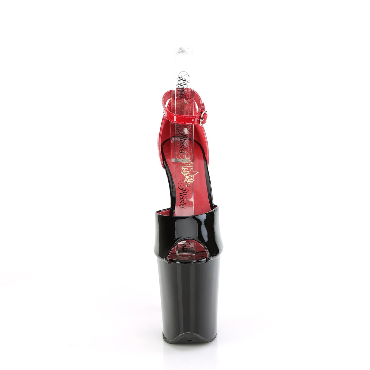 Pleaser FLAMINGO-868 blk-rosso pat/blk rosso
