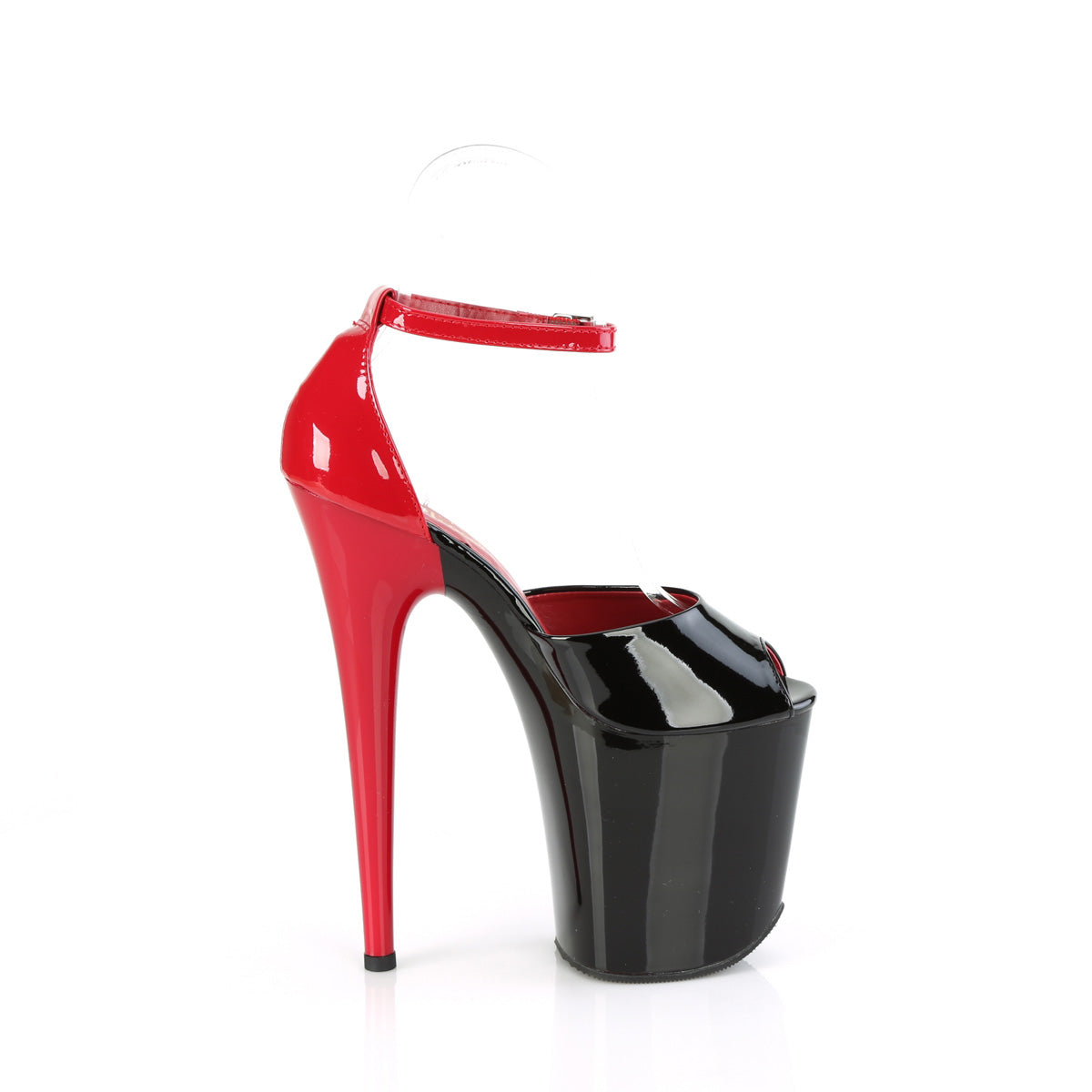Pleaser FLAMINGO-868 blk-rosso pat/blk rosso