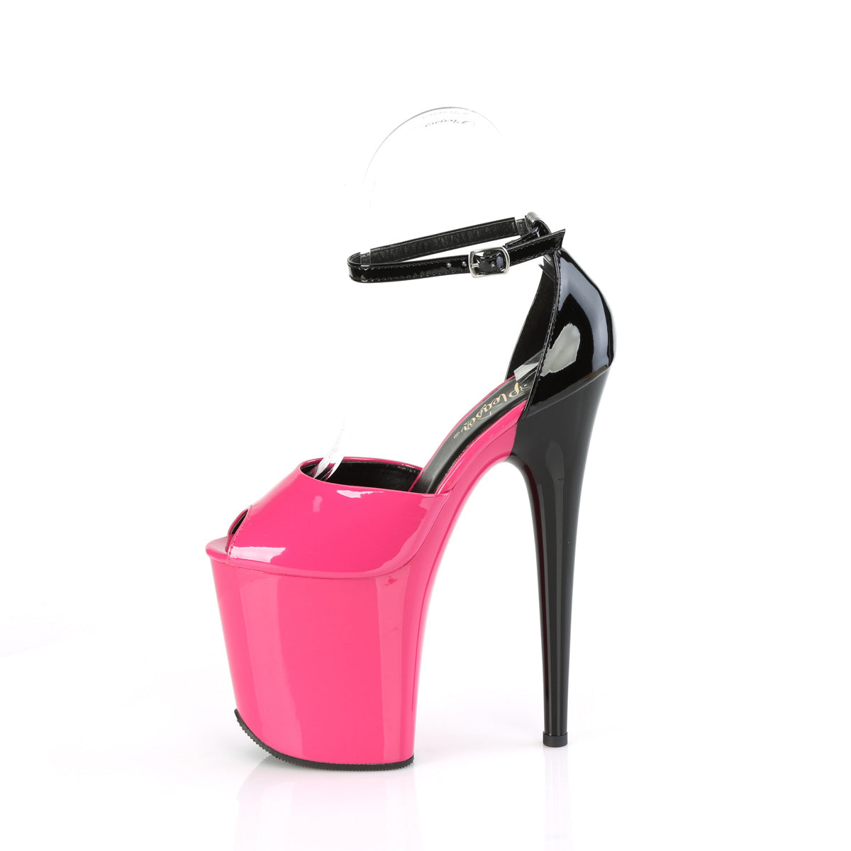 Pleaser FLAMINGO-868 Fuchsia-Blk Pat/Fuchsia-Blk