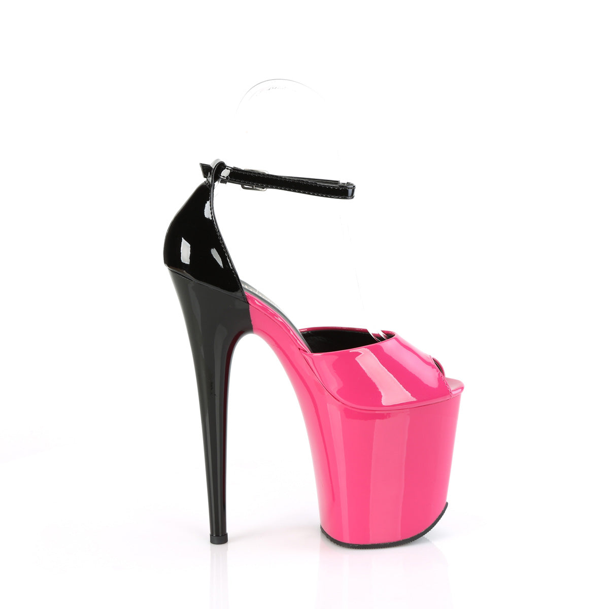 Pleaser FLAMINGO-868 Fuchsia-Blk Pat/Fuchsia-Blk