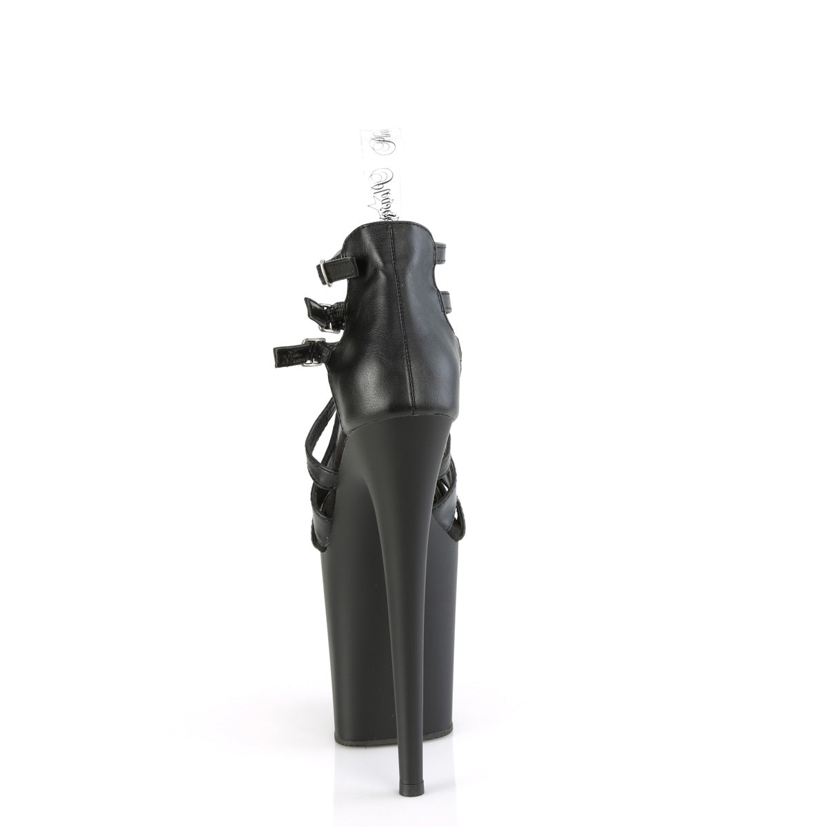 Pleaser FLAMINGO-877 Blk Faux Leather/Blk Matte
