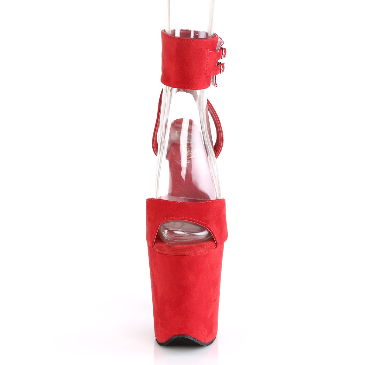 Pleaser Sandali da donna FLAMINGO-891 Rosso in finta pelle scamosciata / rossa in finta pelle scamosciata