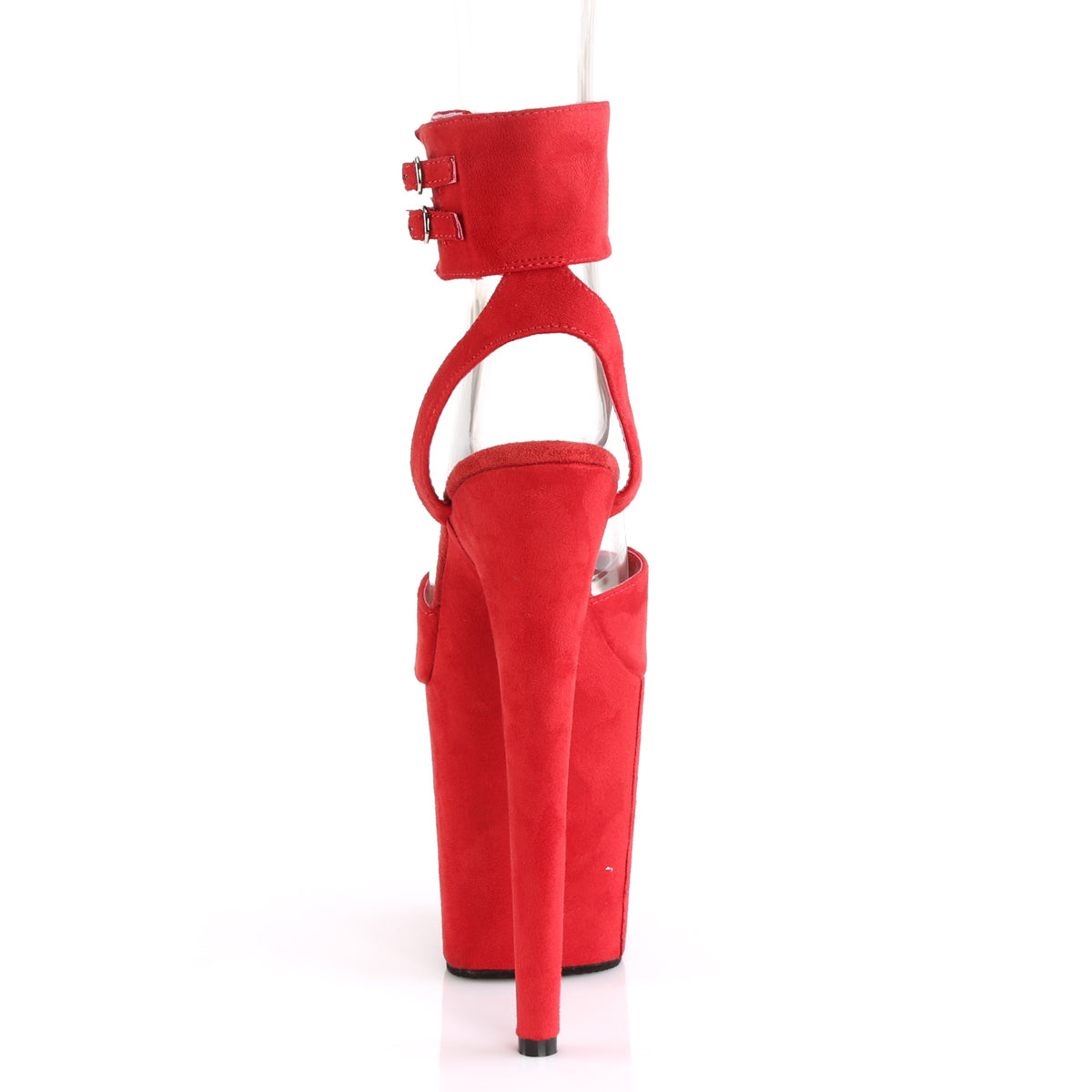 Pleaser Sandali da donna FLAMINGO-891 Rosso in finta pelle scamosciata / rossa in finta pelle scamosciata