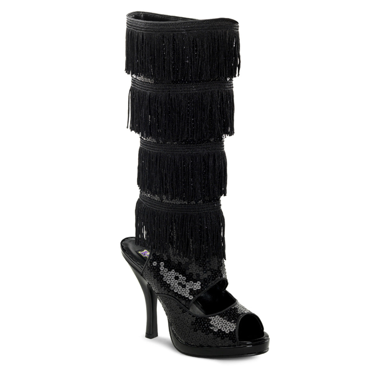 Funtasma Stivaletti da donna FLAPPER-168 Sequins BLK.