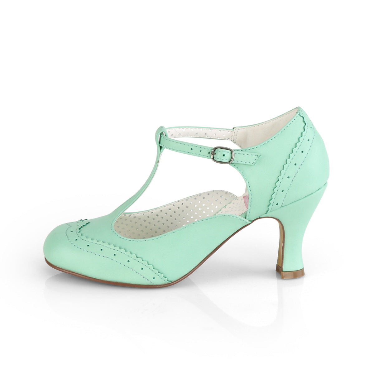 Pin Up Couture Womens Pumps FLAPPER-26 Mint Faux Leather