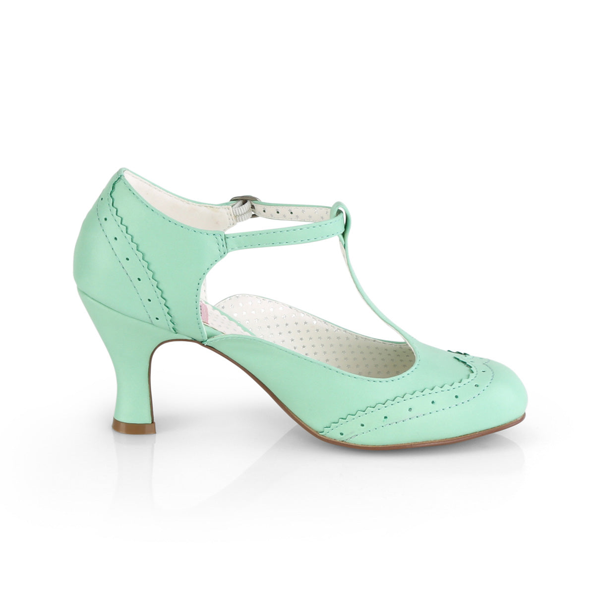 Pin Up Couture Womens Pumps FLAPPER-26 Mint Faux Leather
