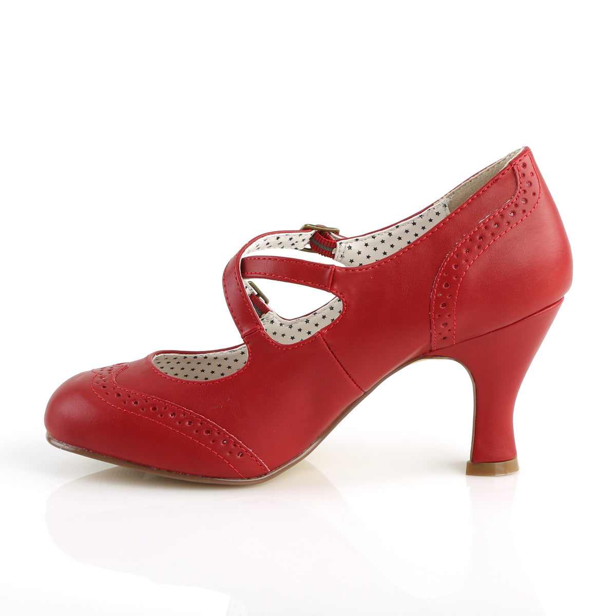Pin Up Couture Pompe da donna FLAPPER-35 in ecopelle rossa