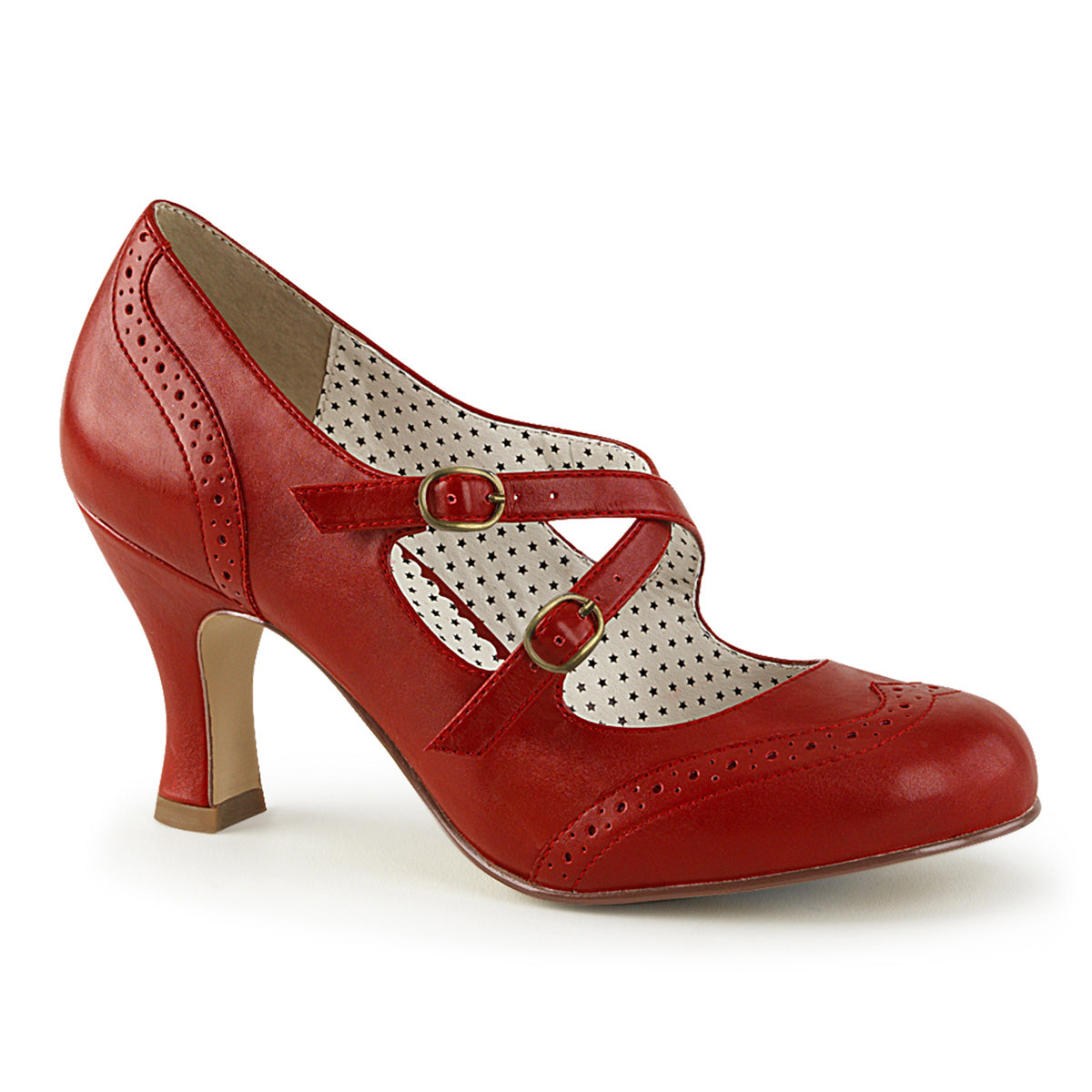 Pin Up Couture Pompe da donna FLAPPER-35 in ecopelle rossa