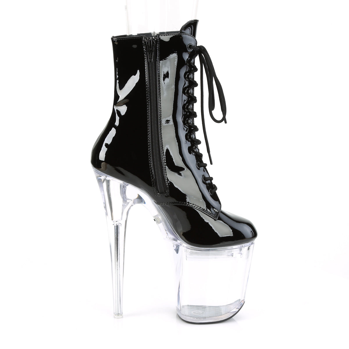 Pleaser Stivaletti da donna FLASHDANCE-1020-8 BLK PAT / CLR