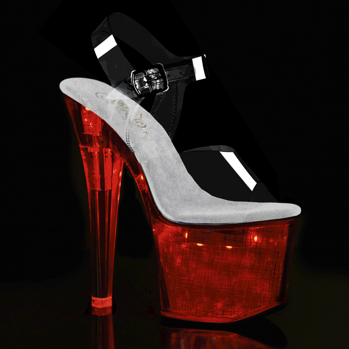 Pleaser Sandali da donna FLASHDANCE-708ch CLR / SLV Hologram
