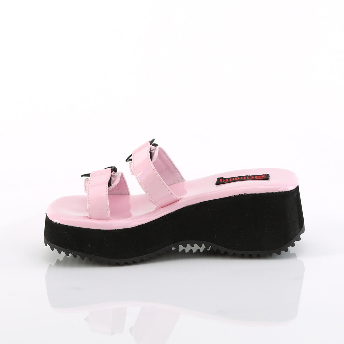 DemoniaCult Sandali FLIP-12 B. Pink Holo Pat