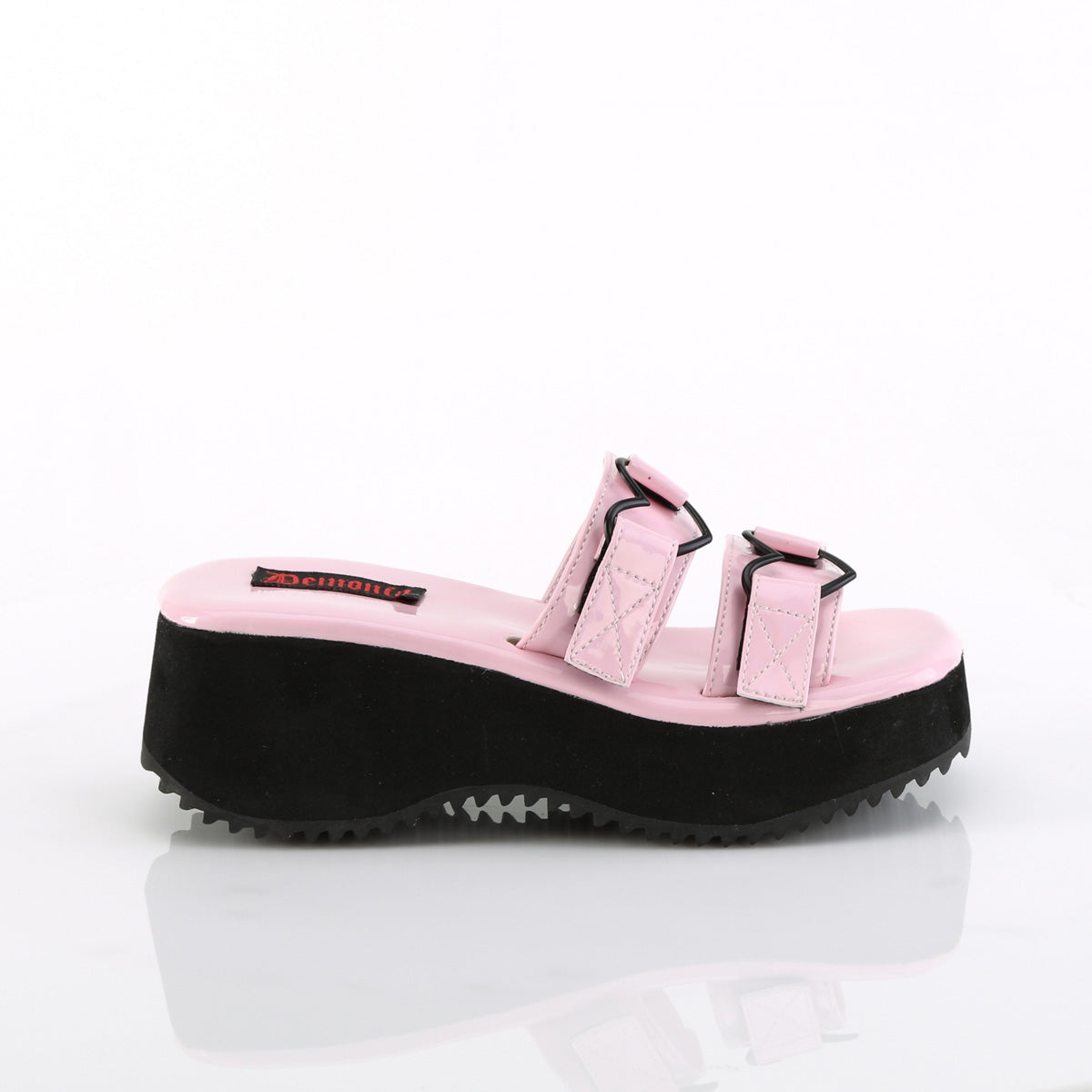 DemoniaCult Sandali FLIP-12 B. Pink Holo Pat
