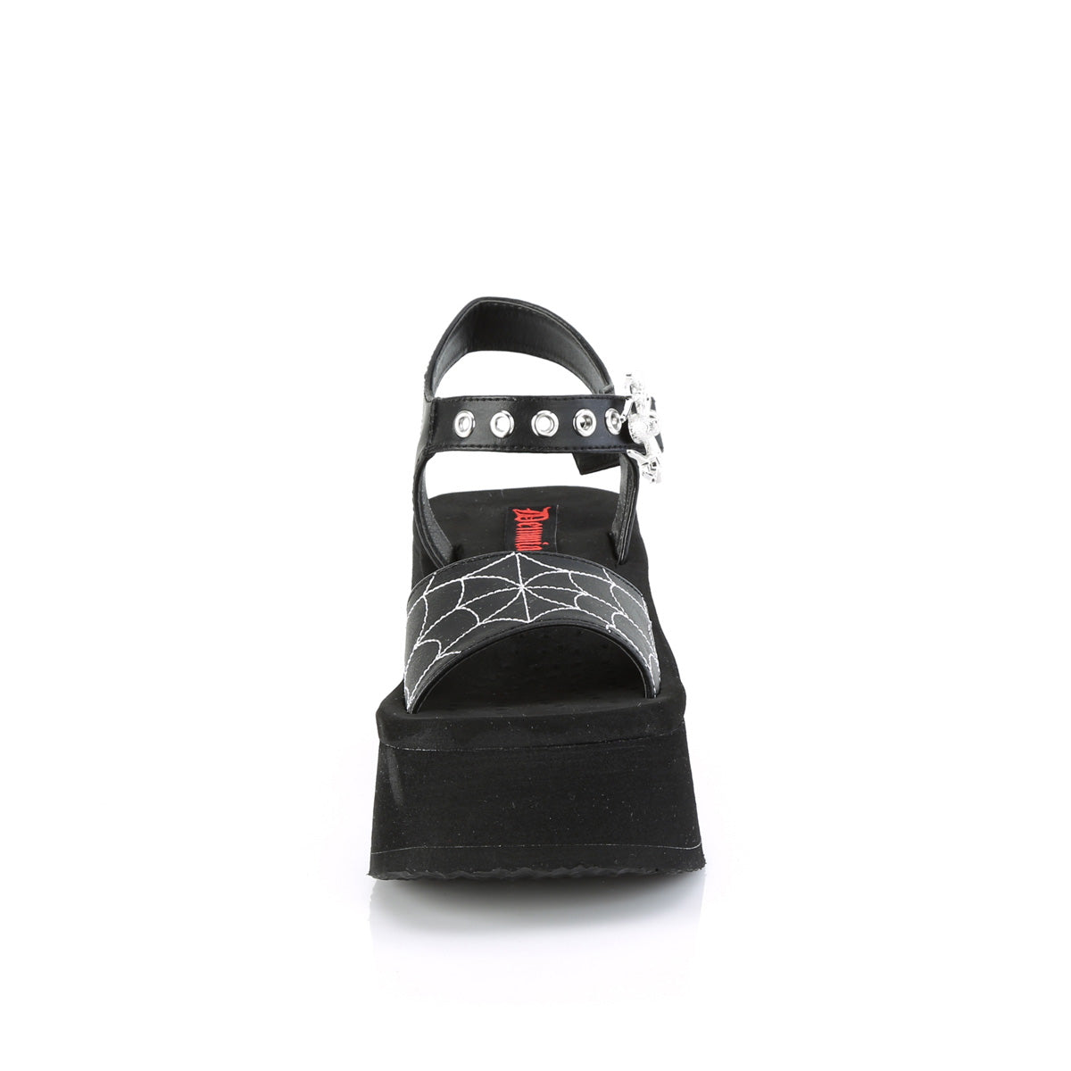 DemoniaCult  Sandali FUNN-10 pelle vegana BLK