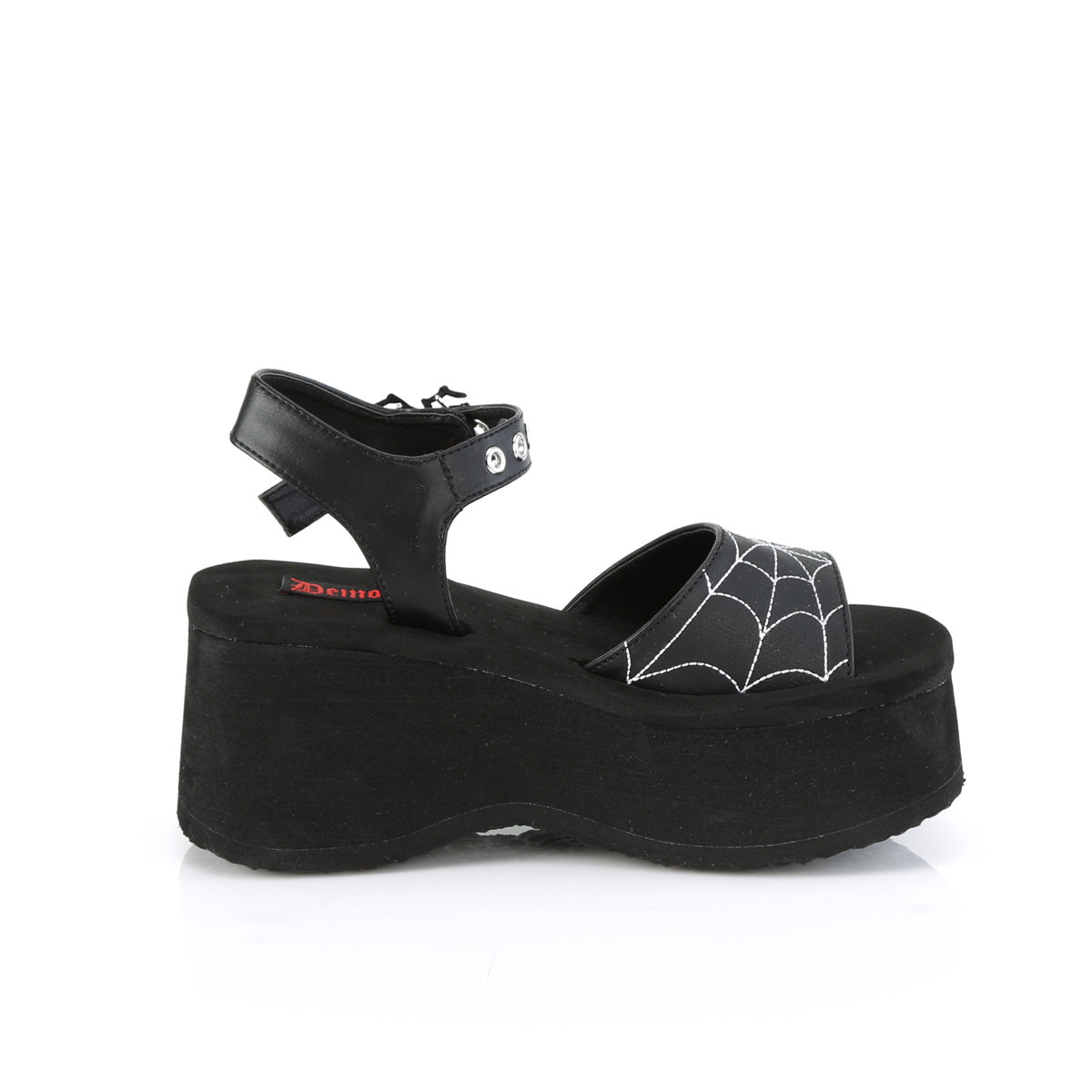 DemoniaCult  Sandali FUNN-10 pelle vegana BLK
