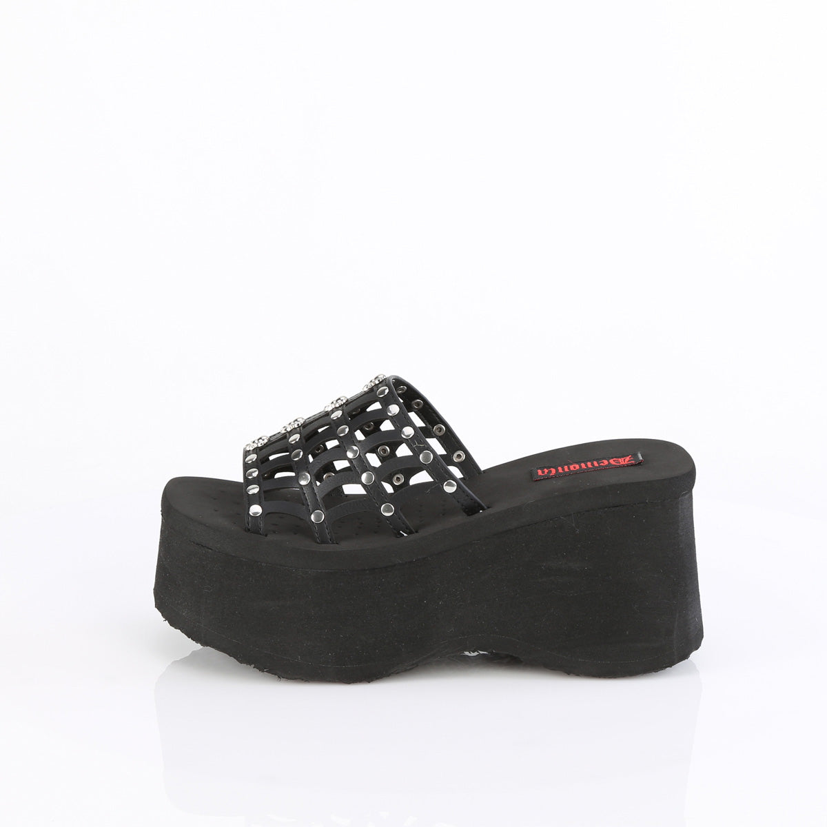 DemoniaCult Sandals FUNN-13 Blk Vegan Leather