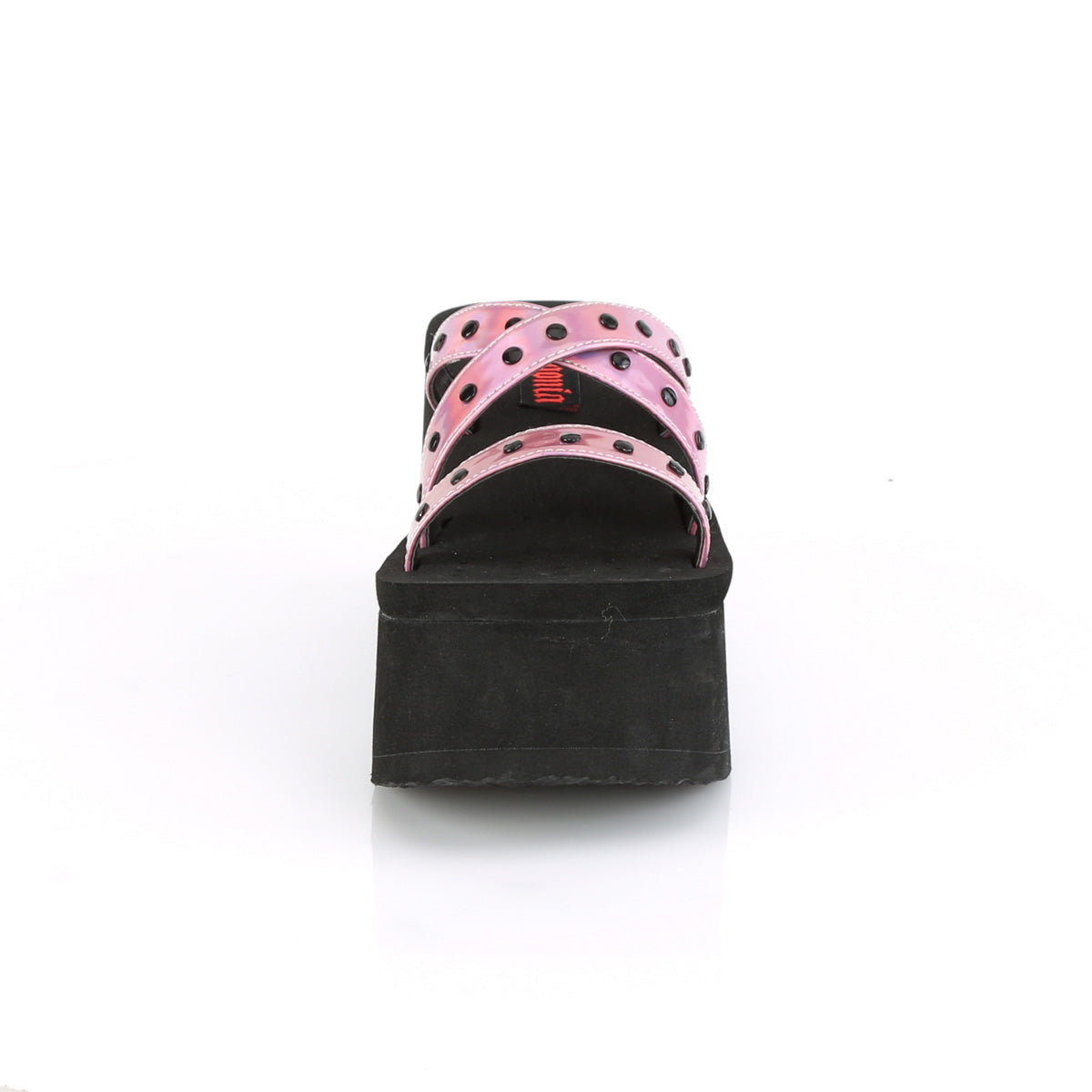 DemoniaCult Sandali femminili FUNN-19 ologramma rosa
