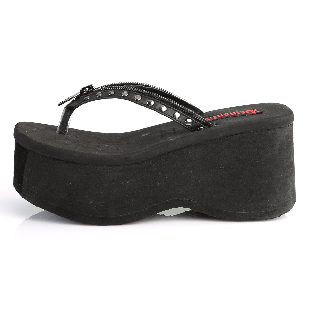 DemoniaCult Sandali femminili FUNN-33 pelle vegana BLK